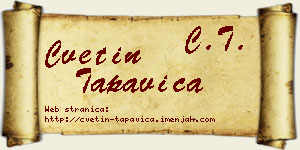 Cvetin Tapavica vizit kartica